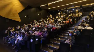 Fotos de la charla en Caixaforum de Almudena Cid y Javier Fernández