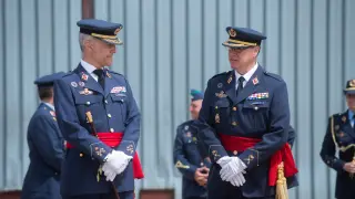 Toma de posesión del general Santiago Alfonso Ibarreta Ruiz de la jefatura de la Base Aérea de Zaragoza
