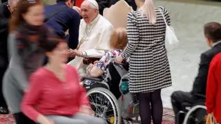Pope Francis meets pilgrims from Slovakia at the Vatican