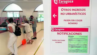 Dependencias de la Agencia Tributaria municipal en el Edificio Seminario de Zaragoza