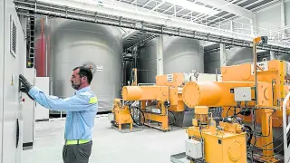 Instalaciones de Industrias Químicas del Ebro en Malpica.