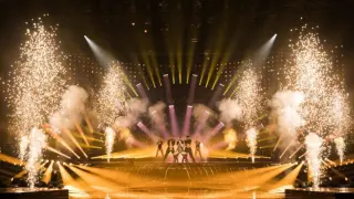 Chanel en uno de sus ensayos en Eurovisión.