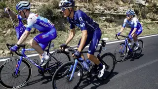 Sergio Samitier, en la subida al volcán Etna en la cuarta etapa del Giro.