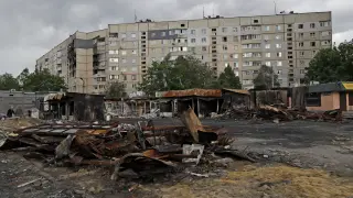 Huellas dejadas por el Ejército ruso en Járkov tras el repliegue de las tropas