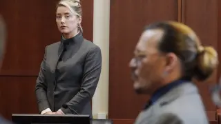 Amber Heard y Johnny Depp durante el juicio USA TRIALS DEPP V HEARD DEFAMATION LAWSUIT