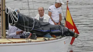 El rey emérito Juan Carlos I en Sanxenxo