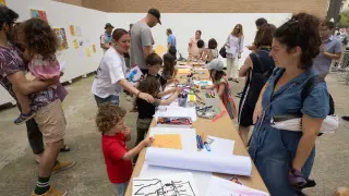 Fiestas Goyescas: Muro de arte para jóvenes en la calle Santiago de Zaragoza