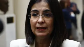 Carolina Darias en la sesión de control en el Senado
