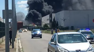 Lugar de la explosión en una planta de biodiesel de Calahorra (La Rioja).