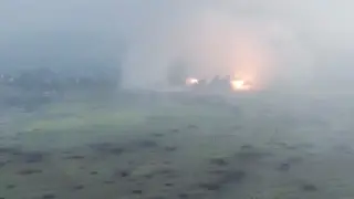 Russian TOS-1A shelling Ukrainian positions near Novomykhailivka, Donetsk region
