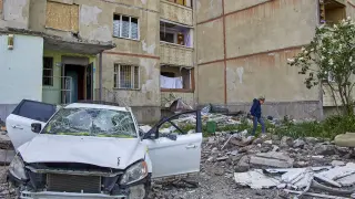 Destrucción en Járkov.