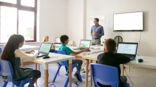 Los ordenadores se utilizan a modo de cuaderno en algunas aulas.