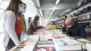 la Feria del Libro de Zaragoza en 2021.
