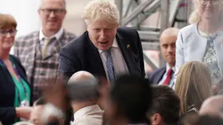 Boris Johnson este domingo, en la clausura del Jubileo de Platino de Isabel II.