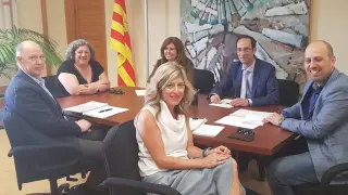 Reunión de los equipos de las direcciones generales de Justicia de Aragón y La Rioja.