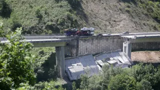 Derrumbe de un viaducto entre Palencia y León