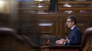 Félix Bolaños, este jueves, en el Congreso de los Diputados.
