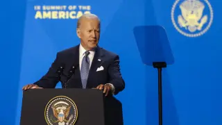 Joe Biden en al IX Cumbre de las Americas.