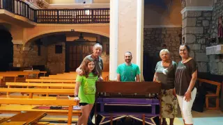 Presentación del armonium, en la iglesia parroquial de La Portellada.