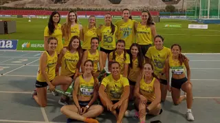 Equipo femenino del Scorpio71 en la final de la Liga de Clubes de División de Honor.