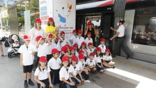 Entrega de los premios de Seguridad Vial del Tranvía, que se ha celebrado en la Plaza de Aragón