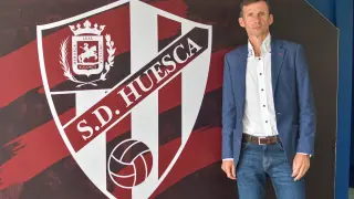 Cuco Ziganda, el entrenador de la SD Huesca.