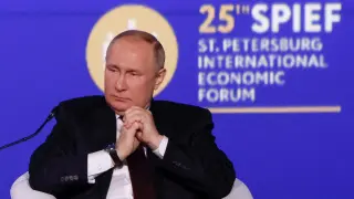 Vladimir Putin, este viernes en San Petersburgo.