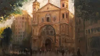 Primer premio de pintura rápida al aire libre de Santa Engracia, obra de Diego Nicolás
