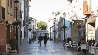 Una de las calles del centro de María de Huerva.