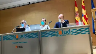 Acto de la entrega de las becas de formación en el Hospital Universitario San Jorge de Huesca.