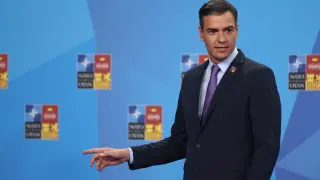 Pedro Sánchez, durante la cumbre de la OTAN en Madrid.