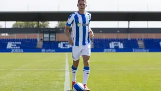 Borja Garcés, en su presentación como futbolista del Leganés.