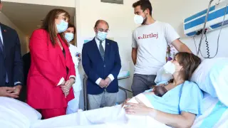 El Presidente de Aragón visita el Hospital de Barbastro