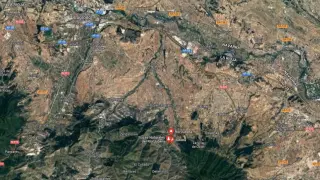 Localización geográfica de las pozas de Jubera (La Rioja)