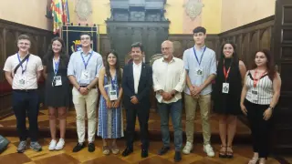 Recepción del Parlamento Europeo de los Jóvenes en el Ayuntamiento de Huesca