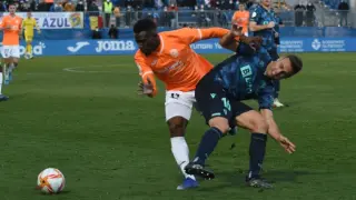 Aboubakary Kanté, durante un partido de la temporada pasada con el Fuenlabrada.