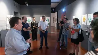 La visita realizada este jueves al Museo de Origami de Zaragoza.