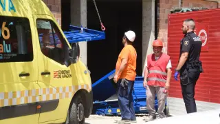 Grave accidente laboral en el centro de Huesca