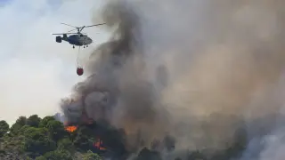 Incendio en la sierra de Mijas (Málaga)