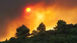 Incendio en las Cinco Villas en 2015.