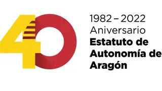 Logo 40 aniversario Estatuto de Autonomía de Aragón.