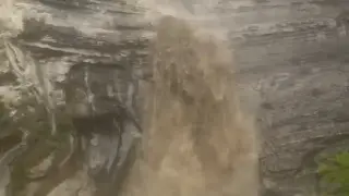Vídeo de la cascada de Sorrosol, en Broto, grabado por la cuenta oficial de los Miradores de Ordesa.