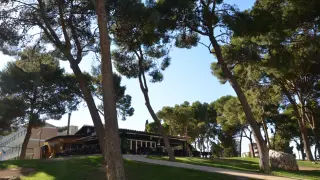 El quiosco está en la parte más alta del parque Castillo Palomar.