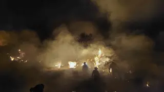 Foto del incendio en las faldas del Moncayo