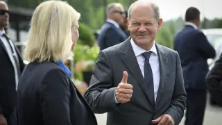 German Chancellor Olaf Scholz visits Sweden