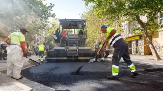 Operación asfalto en Zaragoza