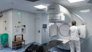 Sala de radioterapia del Hospital Miguel Servet de Zaragoza.