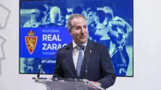 Jorge Mas, durante una comparecencia ante la prensa en Zaragoza.