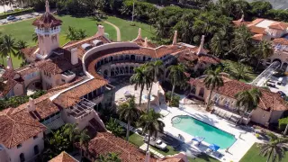 FILE PHOTO: FILE PHOTO: An aerial view of former U.S. President Donald Trump's Mar-a-Lago home in Palm Beach