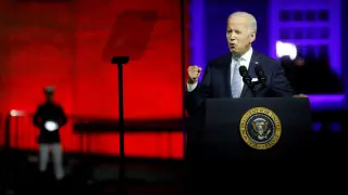Joe Biden este viernes en Filadelfia, cuna de la democracia estadounidense.